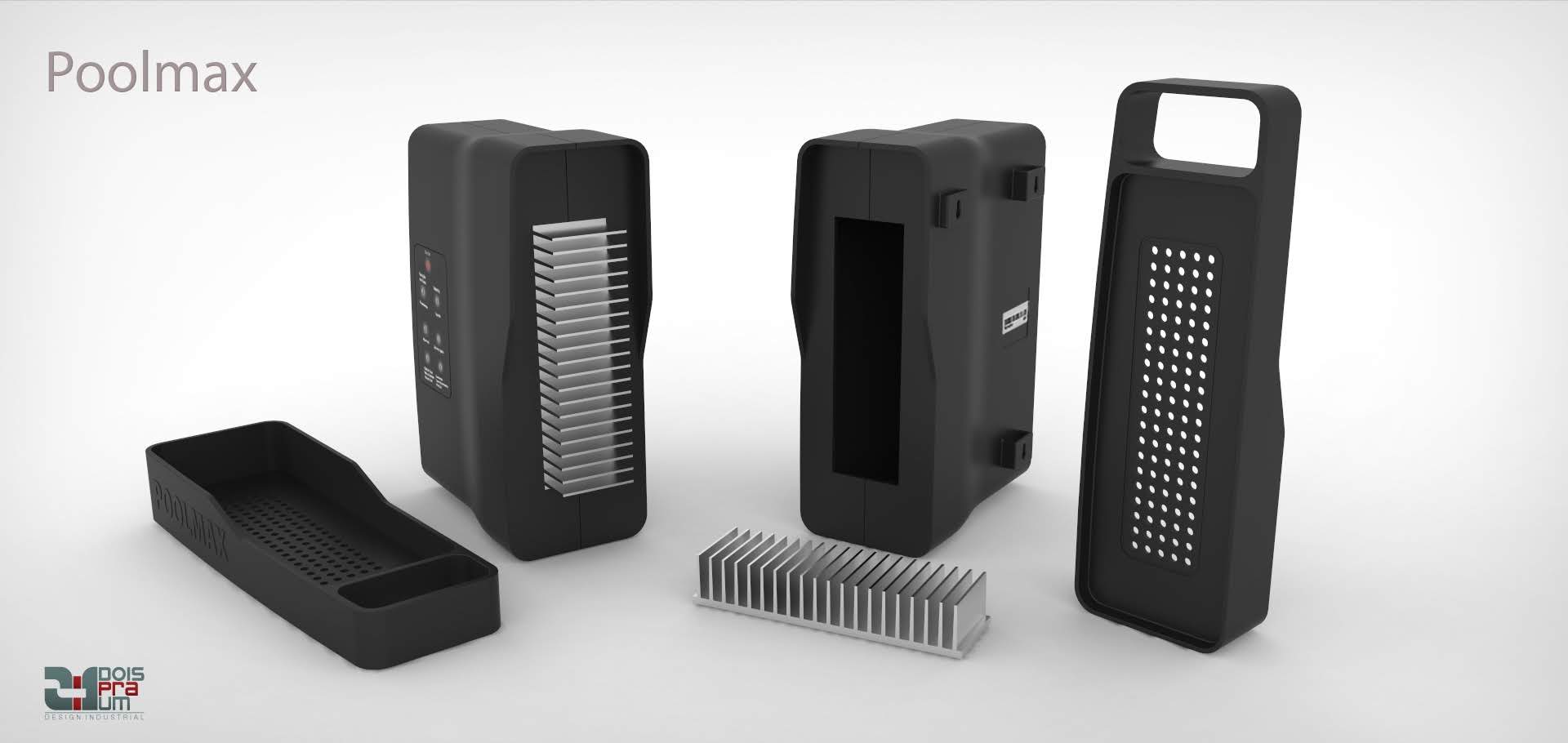 Cases plásticos injetados de equipamento, produzidos pela 2pra1